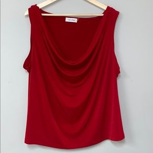 Calvin Klein Cowl Neck Sleeveless Top